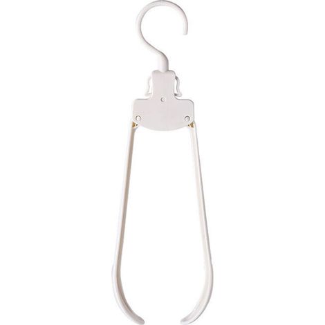 Cintres Pliables, Lot de 5, Blanc, Design Ergonomique Anti-Déformation, Gain de Place, Voyage, Pratique, Amovible, Antiglisse, Séchage Rapide, Plastique Résistant, Cintres Adulte (1/4)