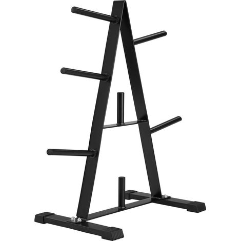Rack de rangement pour poids range disque 7 branches en acier noir (1/5)