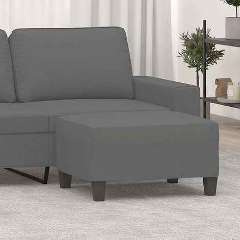 vidaXL Repose-pied Gris foncé 70x55x41 cm Tissu microfibre (1/5)