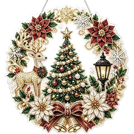 Ensemble de décorations de Noël - Sapin et rennes lumineux : Design amusant et unique pour une ambiance festive - 1 pièce