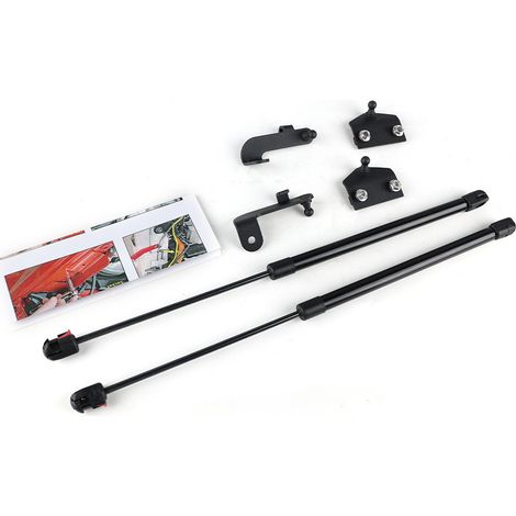 Engine hood hydraulic struts are suitable for 18-23 Jeep Wrangler JL engine hood support strut modifications. (1/4)