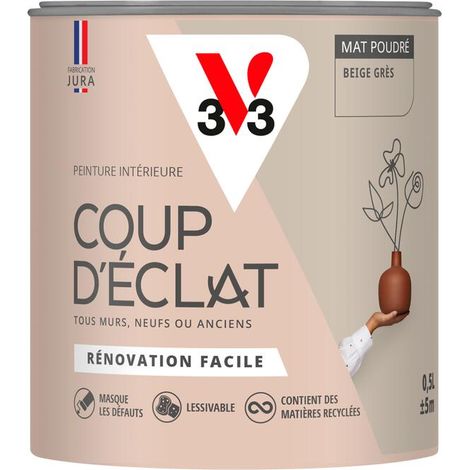 Peinture murale intérieure Coup d'Éclat® V33 Beige grès Mat Poudré 0,5L
