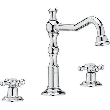 Mitigeur à deux poignées avec bec central orientable pour lavabo CARMEN - ROCA (1/3)