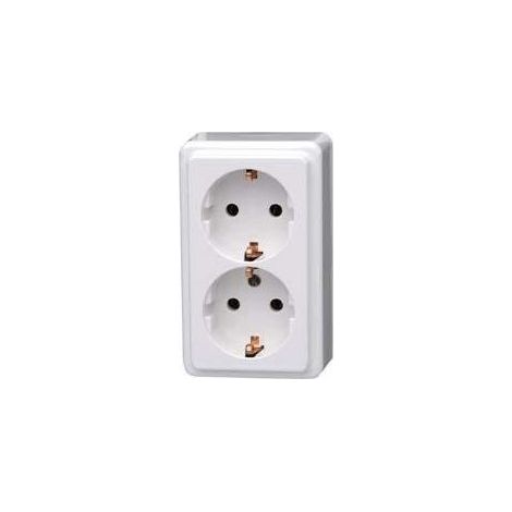 Toma de corriente arktis blanco AP (1/3)