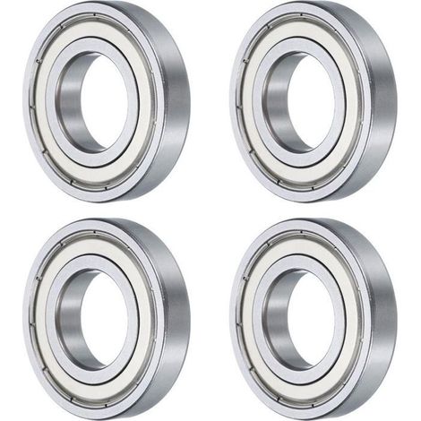 4pcs Roulement à billes à gorge profonde - Double joint ZZ Haute précision - Mécanique industrielle - 6001ZZ 12x28x8mm (1/5)