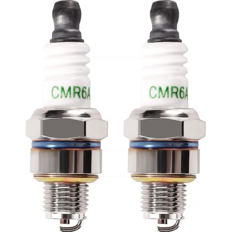 2 Pièces Bougies D'Allumage Cmr6A, Tondeuse Bougie D'Allumage, Bougie D'Allumage Borne Solide Remplacer Cmr6A, Compatible Avec Champion 978/Ry4C Ry4Ct10, Compatible Avec Robin 139-2 (1/5)