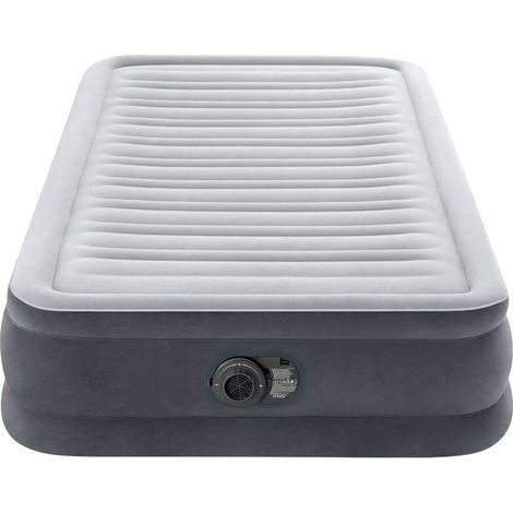[NEUWERTIG] B-Ware Intex Luftbett Comfort-Plush Twin 191x99 cm grau Bett aufblasbar Airbed 136kg (1/2)