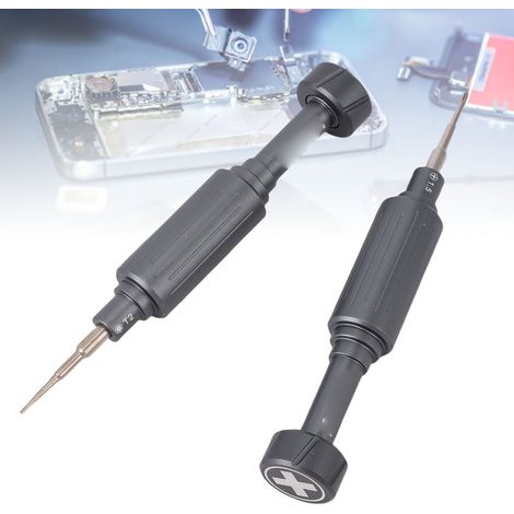Ensemble de 2 embouts de tournevis extra-durs en alliage magnésium-silicium : Phillips 1,5 mm + Torx hexagonal T2. Convient aux roulements à billes des téléphones Android et offre un fonctionnement fl (1/5)