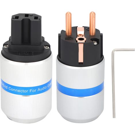 Monosound IEC-Stecker aus reinem Kupfer für professionelle Audio-Video-Geräte 100-250V E106/F106 (Stecker/Buchse)