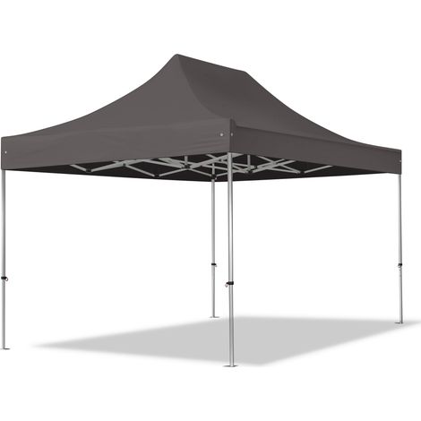 3x4.5m Pop Up Gazebo PROFESSIONAL Aluminium 40 mm, dark grey High Performance Polyester approx. 400g/m² (1/5)