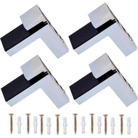 4PCS Verre/Bois Support D'Etagère Support Mural pour étagère de 5 à 30 mm d'épaisseur-Fei Yu (1/5)