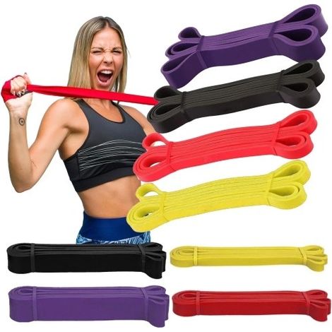 Ensemble de 4 bandes de résistance KingSzop Fitness pour l'exercice et la rééducation (1/2)