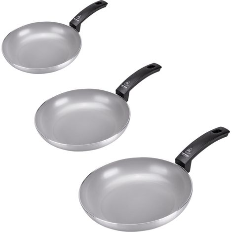 Moneta Innova Finegres Tris di padelle 20-24-28 cm con antiaderente naturale