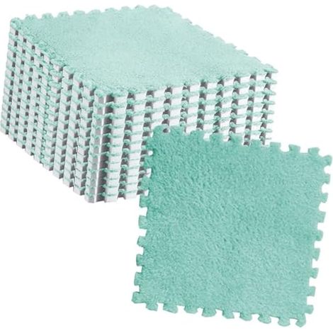 Chemin de Colmena de Rompecabezas Espuma Felpa 10 pièces : Alfombra Antideslizante Esponjosa y Eslabón para Habitaciones y áreas Juego para Niños (VERT) (1/4)