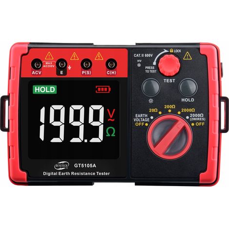 Medidor de resistencia de tierra digital LCD (1/5)