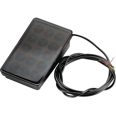 15 LED-Bremsleuchte im F1-Stil, universelles Gehäuse, Positionsleuchte, LED-Rücklicht für Heckspoiler, schwarzes Gehäuse (1/2)