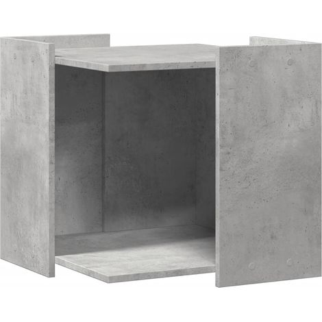 Caja de arena para gatos de madera de ingeniería gris 020043319 (1/5)