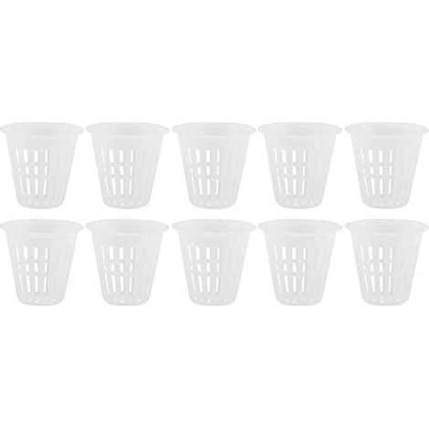Paniers hydroponiques, 10 pièces/Ensemble Tasse de Panier hydroponique en Plastique sûr et Durable pour la Plantation de Balcon de Jardin(Blanc) (1/5)