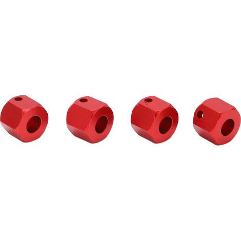 Adaptateur d'élargissement de moyeu hexagonal rouge 10mm pour véhicule crawler Traxxas 1/10 RC (1/5)