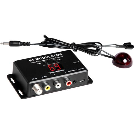 Modulateur RF M60IR avec répéteur IR, convertisseur AV vers RF avec répéteur IR (1/5)