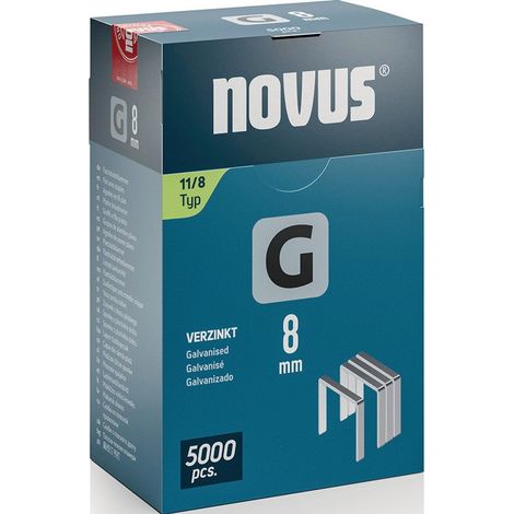 Grapa  de  alambre  plano  tipo  G  11  B10,6xL8mm  Ancho  de  alambre  1,25mm  5000  uds.  NOVUS