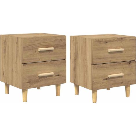 Maison Exclusive - Mueble cama con cajón 2 pcs Roble artesanal 40
