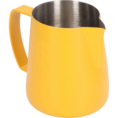 Pichet à mousser le lait 400 ml avec bec verseur pointu et revêtement PTFE pour machine à café CafeYellow (1/5)