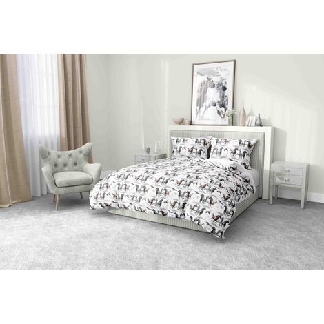 COPRIPIUMINO CAVALLO Cavalli in corsa in Puro cotone Made in Italy Cm. 250x200
