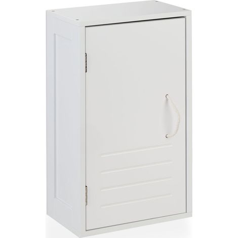 Mueble de pared blanco para baño