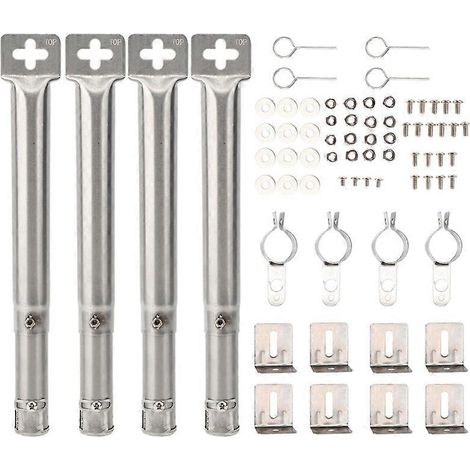 verstellbare Grillstäbe aus Edelstahl, Grillbrenner für den Innen- und Außenbereich, Grillrohre, anpassbar an verschiedene Halterungen.