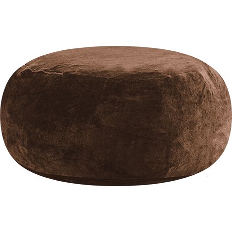 Sitzsack für Erwachsene, 100 x 100 x 50 cm, faltbarer Lesesessel, kaffeebraun OKMYHOME (1/5)