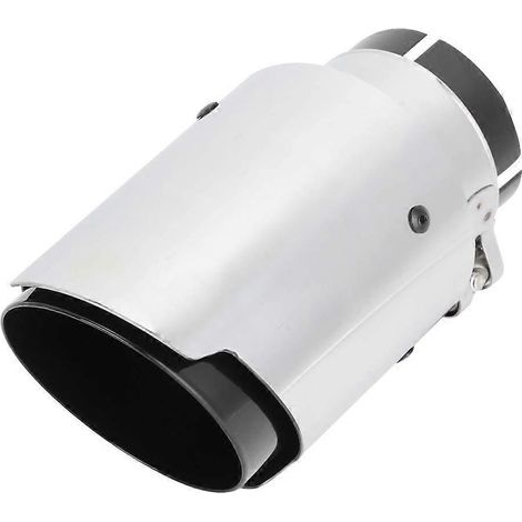 Sortie universelle en acier inoxydable pour embout d'échappement de voiture, silencieux arrière modifié (noir argenté)