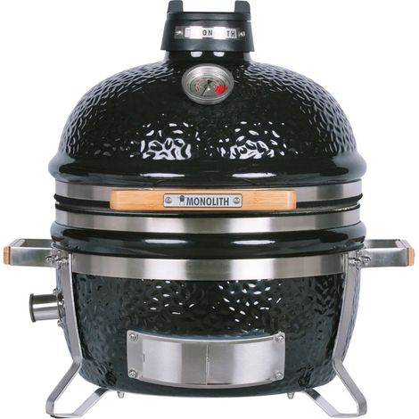 Monolith Keramikgrill ICON Black Tischgrill Schwarz Ø 33 cm Grillrost inklusive Gestell 102000 (1/5)