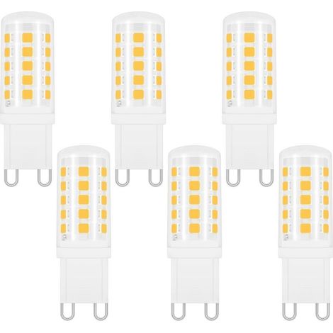 G9 LED 4W Blanc Neutre 4000K, 400LM, équivalent Halogène G9 40W 33W, 360 Degrés, AC 220-240V, LED Lampe Neutre pour Lumière Miroir, Lampe de Table, Non-dimmable, lot de 6 [Classe énergétique D] (1/5)