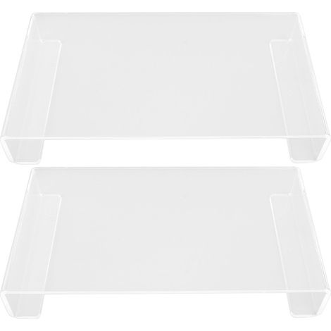 Set aus 2 Acrylständern mit polierten Kanten, vielseitig einsetzbare Präsentationsflächen für Dusch- und Schminktischaccessoires. (1/5)