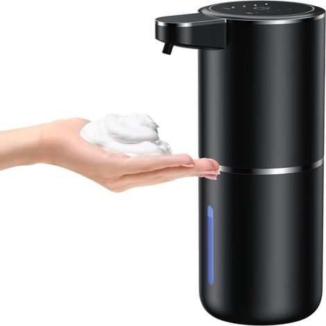 Distributeur de savon mural automatique capteur 380 ml rechargeable par USB tanche pour salle de bain et cuisine Label