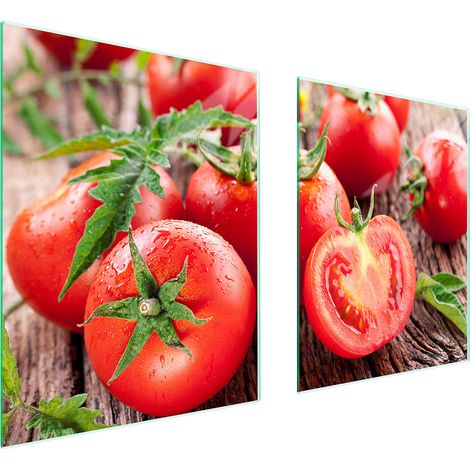 GLASSCHUTZPLATTE FÜR HERD 85x52 TOMATEN (1/5)