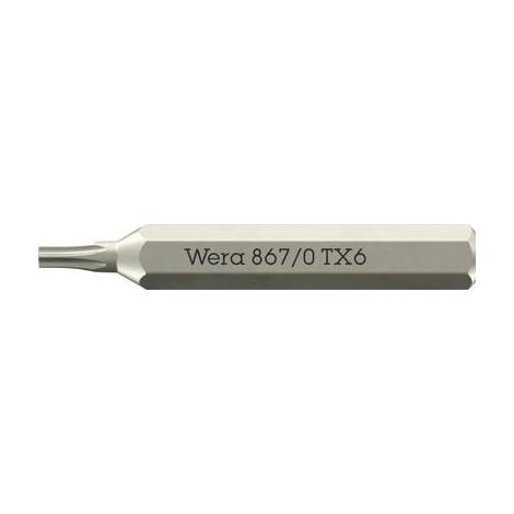 Punta destornillador Wera 867 micro torx 30 mm 2,2 mm diámetro
