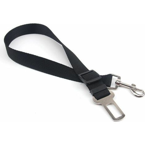 Laisse Ceinture de Sécurité pour Chien/Chat/Harnais Animaux de Compagnie pour Les sièges de Voiture- Noir (1/4)