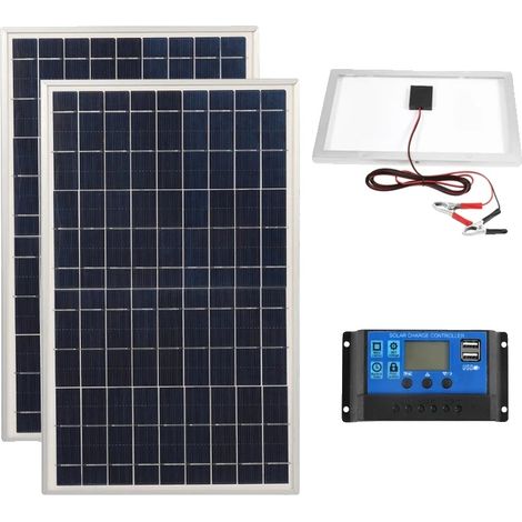 Kit de paneles solares, diseño portátil, producción de energía eficiente, 2 controladores de 30 A. (1/2)