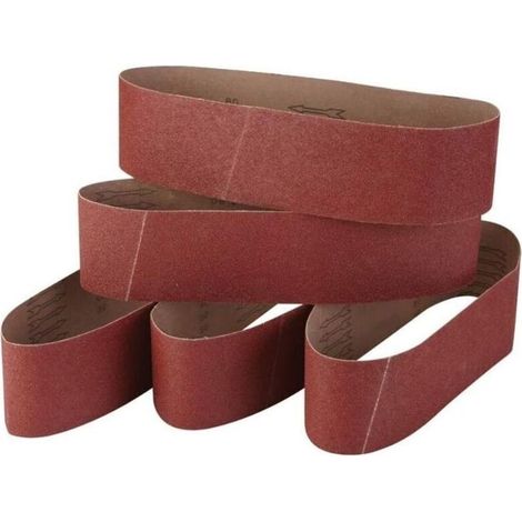 Jeu de 5 bandes abrasives en corindon fin 100 x 915 cm granulométrie 60/80/120/240/320--TRIMEC (1/4)