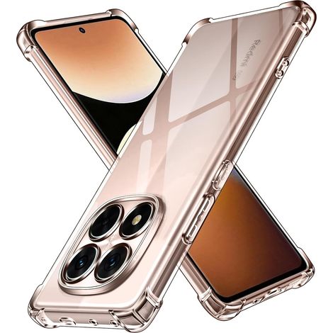 Coque pour Xiaomi Redmi Note 14 Pro 5G / Poco X7 (Pas pour Redmi Note 14 Pro 4G), Transparent Étui de Protection en Silicone Antichoc avec Coins Renforcés, Clair Mince Souple TPU Bumper Housse