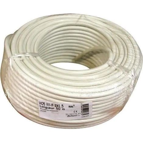 Cavo H05 Vv-f 2,5 mm² 3g 2,5 mm² Bianco L. Corona 50 m