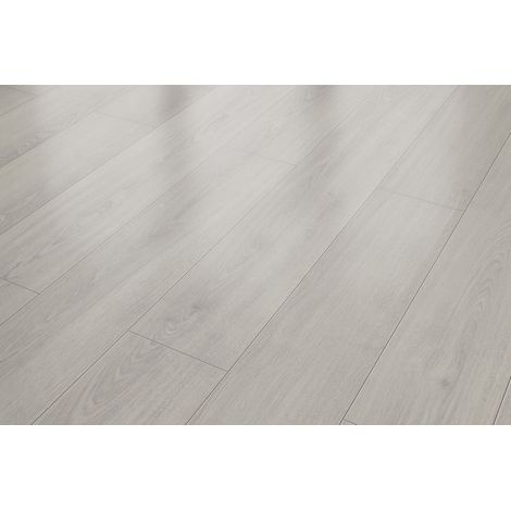 Classen Laminat 128,6 x 19,4 cm 7 mm Eiche hell grau Laminat