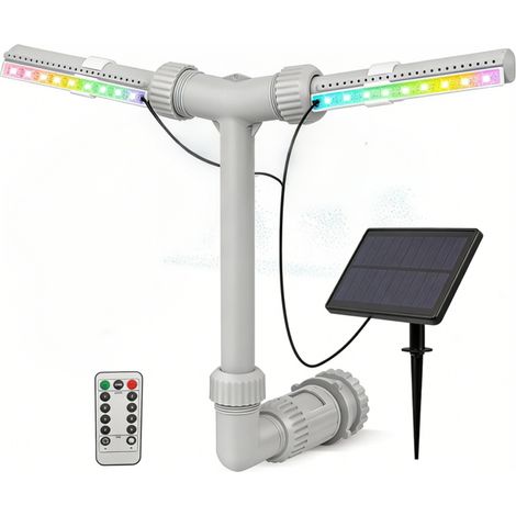1 Fontaine pour piscine, double jet 4,25m, raccord 1,5 pouce, ABS résistant UV, pour piscines enterrées et hors sol (1/5)