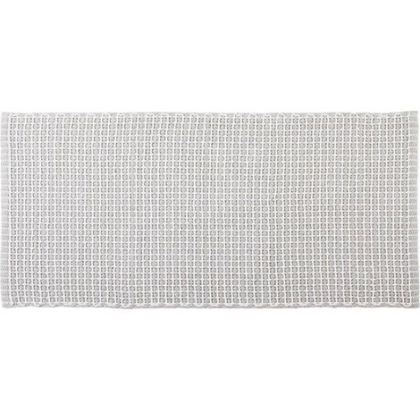 Tappeto in poliestere e cotone intrecciato 50x120 cm - bianco avorio - Tendance (1/2)