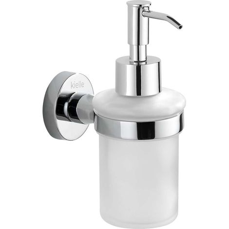 kielle Oudee - Dispenser di sapone liquido con supporto, vetro opaco/cromo 40102030 (1/4)