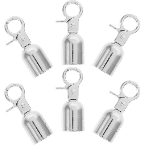 de 6 embouts de corde robustes en métal pour poteaux et