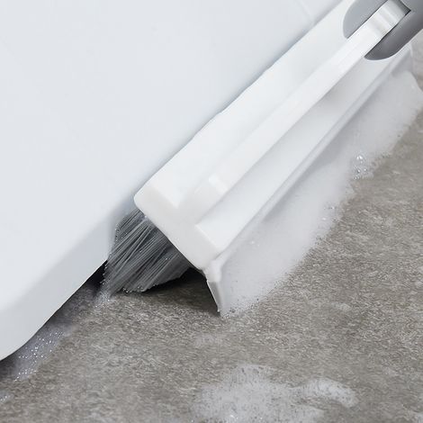 Brosse de nettoyage 3 en 1 pour sols et douches, avec manche long et rotation à 120°. Idéale pour la salle de bain et la cuisine. (1/5)