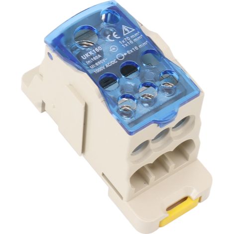 Elektrischer DIN-Schienen-Anschlusskasten, 160-A-Verteilerblock, 1000-V-AC/DC-Klemmenanschluss, modularer Anschlusskasten für industrielle Installationen (1/5)